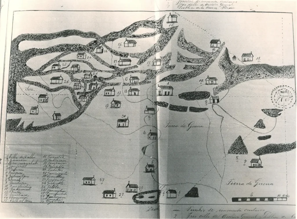 Mapa de La Huasteca